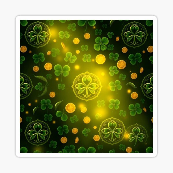 Item preview, Irish shamrock pattern  designed and sold by FestivityFinds.