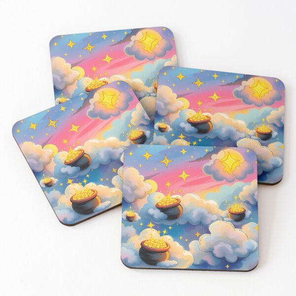 Item preview, Pot of gold, clouds and sparkling stars designed and sold by FestivityFinds.