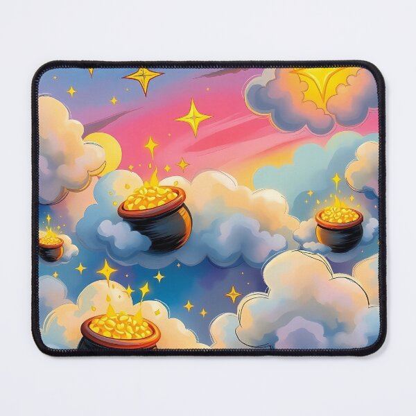 Item preview, Pot of gold, clouds and sparkling stars designed and sold by FestivityFinds.