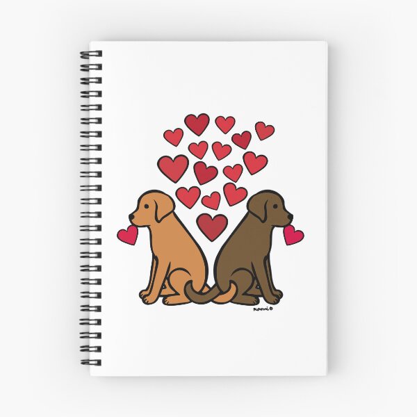 Item preview, Fox Red Lab and Chocolate Lab with Hearts designed and sold by HappyLabradors.