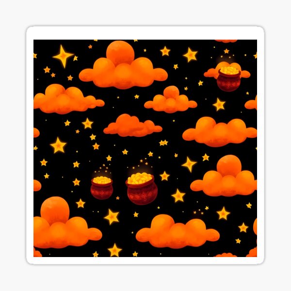 Item preview, Pot of gold, clouds and sparkling stars designed and sold by FestivityFinds.
