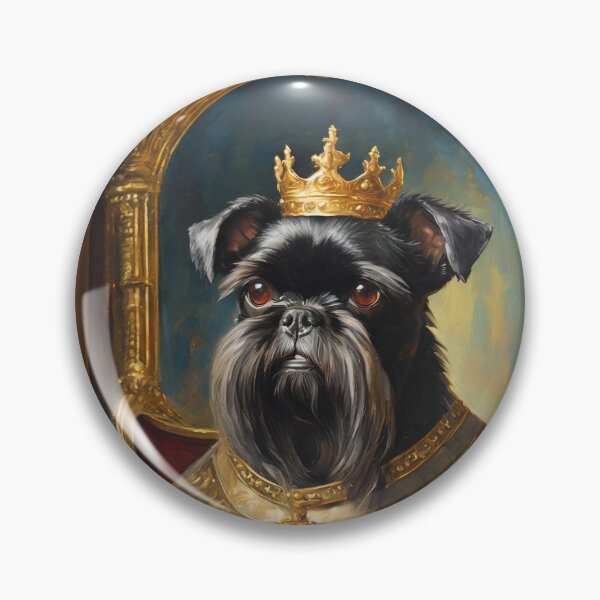Item preview, Royal Portrait of a Brussels Griffon Gift for Pet Owner Dog Animal Lover Griffon Bruxellois Belge designed and sold by CKWagSwag.
