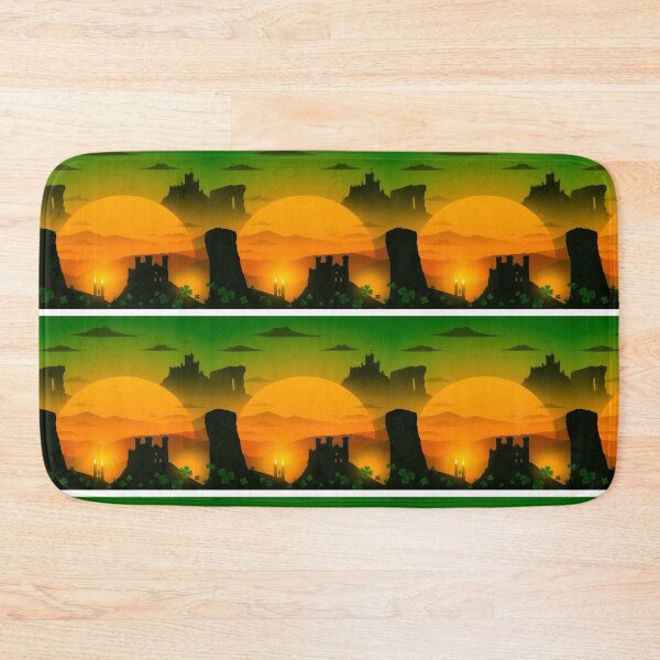 Item preview, Irish Shamrock Landscapes Silhouettes at Sunset designed and sold by FestivityFinds.