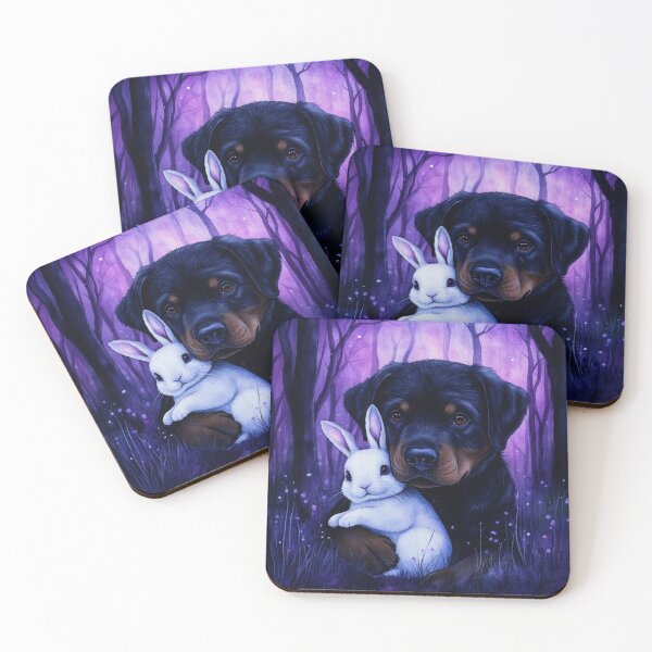 Item preview, Rottweiler Bunny Love designed and sold by Nocturne  Paws.