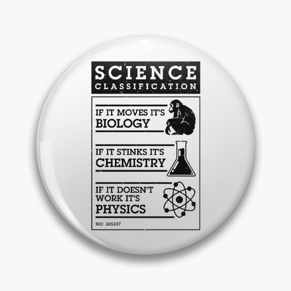 Aperçu de l'œuvre Tableau de classification scientifique amusant Biologie Chimie Physique créée et vendue par GrandeDuc.