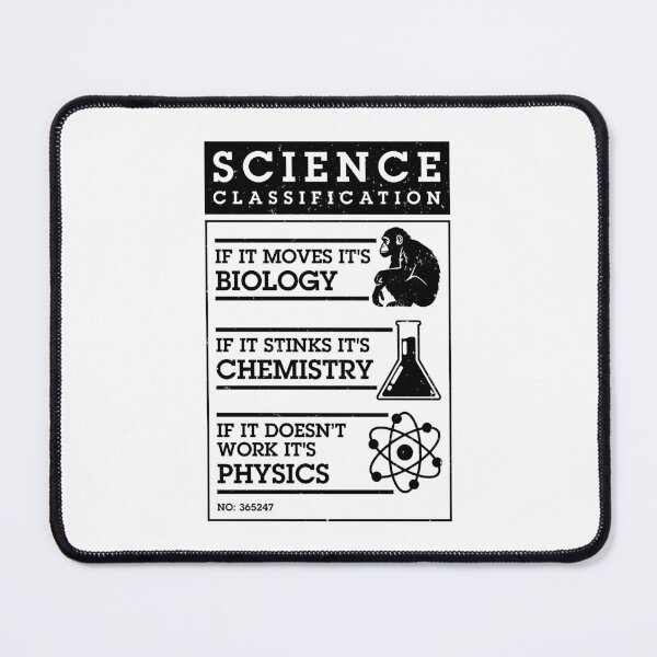 Item preview, Funny Science Classification Biology Chemistry Physics Chart designed and sold by GrandeDuc.