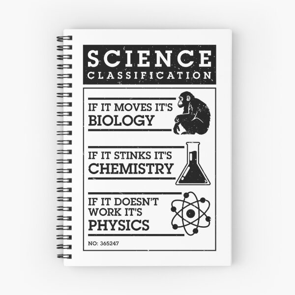 Aperçu de l'œuvre Tableau de classification scientifique amusant Biologie Chimie Physique créée et vendue par GrandeDuc.