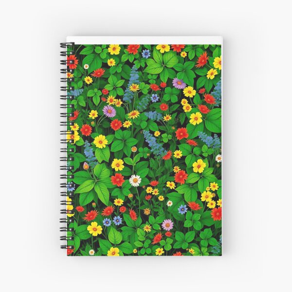 Item preview, Seamless Pattern of Lush Green Foliage and Wildflowers designed and sold by FestivityFinds.