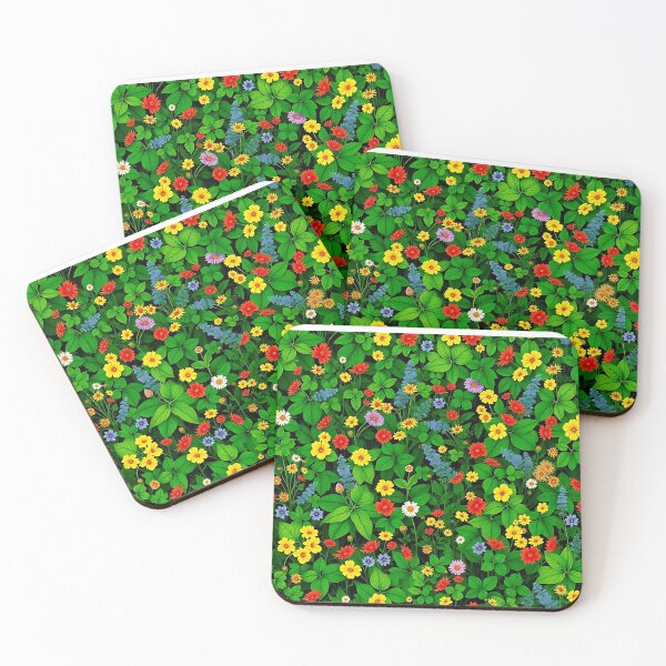 Item preview, Seamless Pattern of Lush Green Foliage and Wildflowers designed and sold by FestivityFinds.