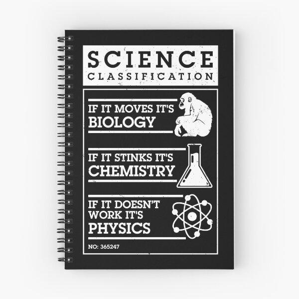 Aperçu de l'œuvre Tableau de classification scientifique amusant Biologie Chimie Physique créée et vendue par GrandeDuc.