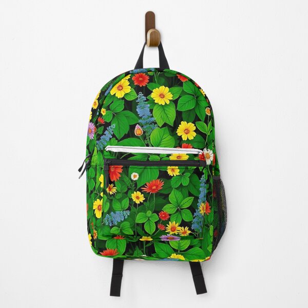 Item preview, Seamless Pattern of Lush Green Foliage and Wildflowers designed and sold by FestivityFinds.