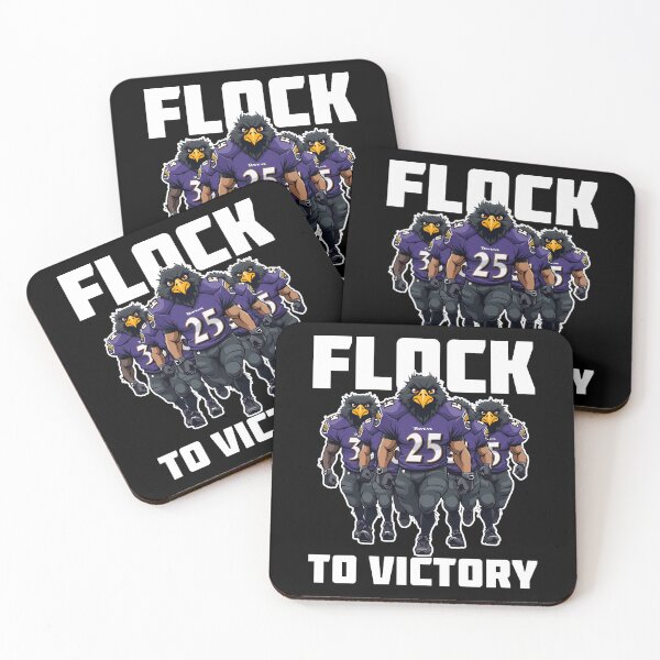 Item preview, FLOCK TO VICTORY - FOOTBALL RAVENS GIFT designed and sold by KEF Custom.