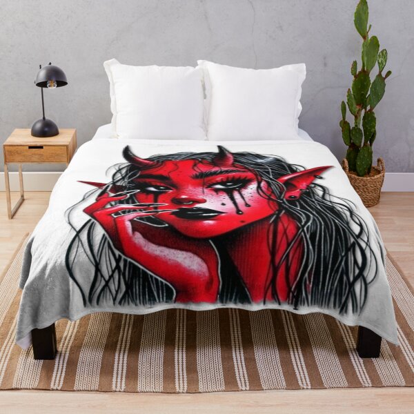 Item preview, Beautiful Red hot Devil with black tears designed and sold by SublimeFairy.