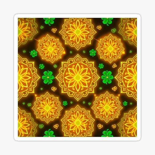 Item preview, Celtic Mandalas and shamrock Seamless Pattern designed and sold by FestivityFinds.
