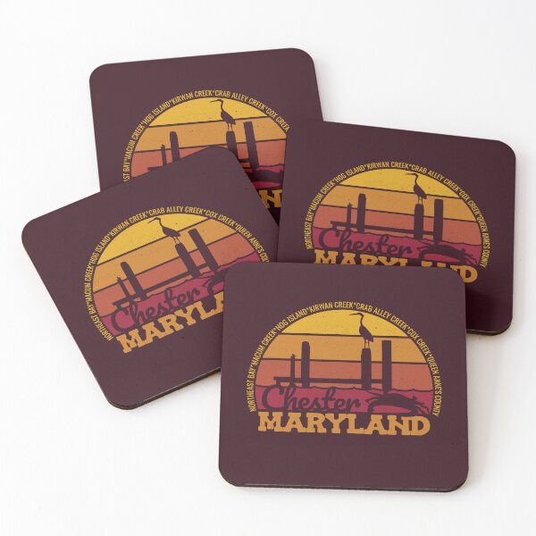 Item preview, Chester Maryland Sunset Retro Local Pride Logo designed and sold by CRHPOD20.