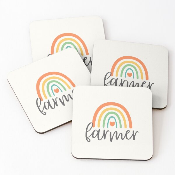 Item preview, Farmer - Colorful Rainbow - Heart - Career designed and sold by patternjp.