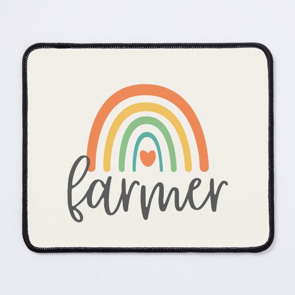 Item preview, Farmer - Colorful Rainbow - Heart - Career designed and sold by patternjp.