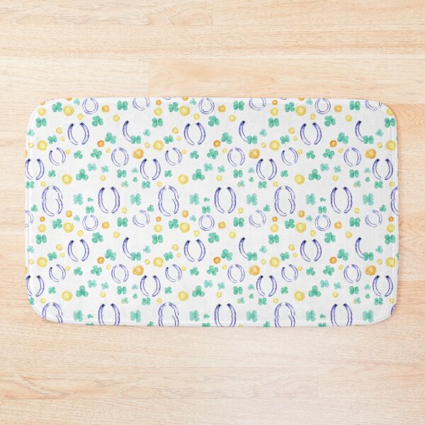 Item preview, Lucky Horseshoes, Shamrocks, and Gold Coins in Watercolor Seamless Pattern designed and sold by FestivityFinds.