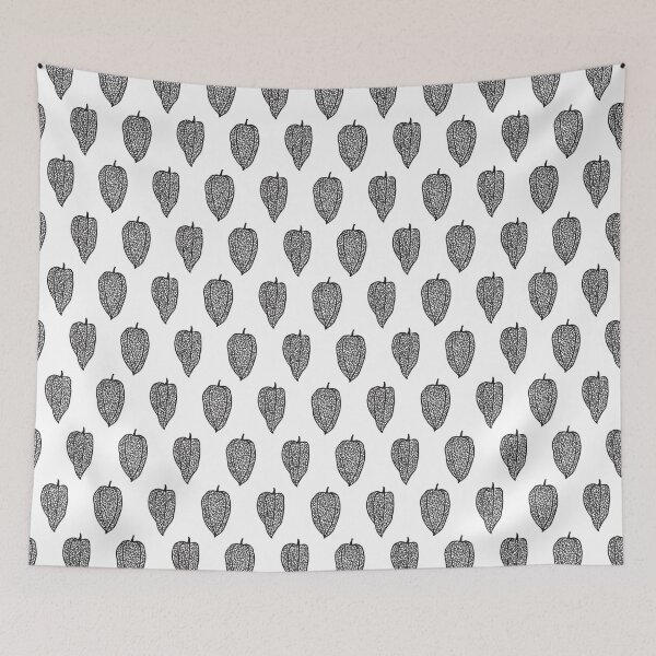 Item preview, Cape gooseberry black and white pattern designed and sold by pixel_werk.