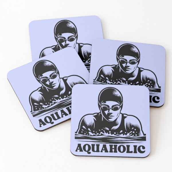 Item preview, Aquaholic - swim team - woman swimmer designed and sold by EvergreenWhimsy.