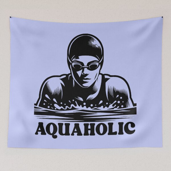 Item preview, Aquaholic - swim team - woman swimmer designed and sold by EvergreenWhimsy.