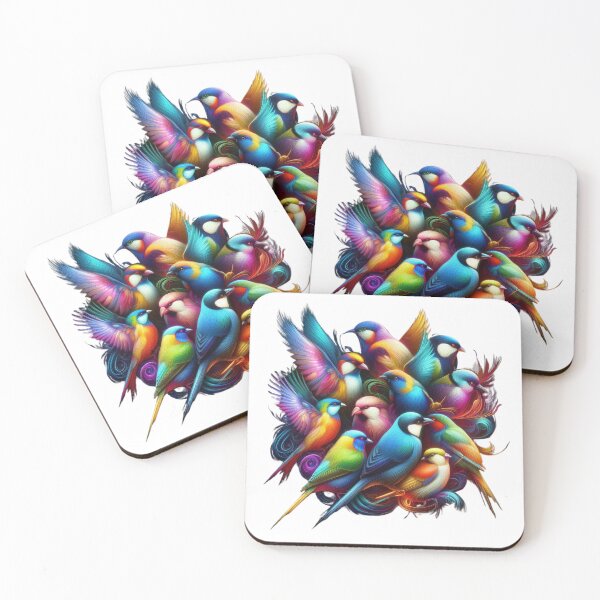 Item preview, Harmony of Colors – A Vibrant Flock of Birds ✨ designed and sold by GloriousArtSKD.