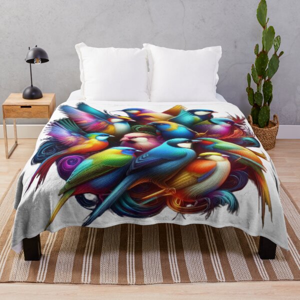 Item preview, Harmony of Colors – A Vibrant Flock of Birds ✨ designed and sold by GloriousArtSKD.