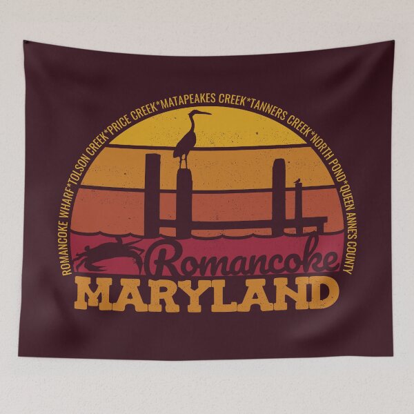 Item preview, Romancoke Maryland Sunset Retro Local Pride Logo designed and sold by CRHPOD20.
