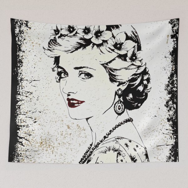 Item preview, Timeless Diana: A Black and White Portrait designed and sold by Hen-C-Art.