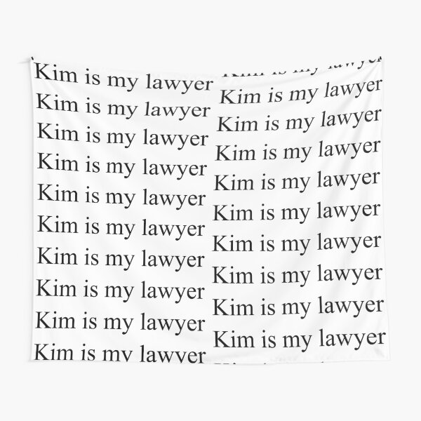 Aperçu de l'œuvre Kim est mon avocat texte simple créée et vendue par EmeraldeaDesign.
