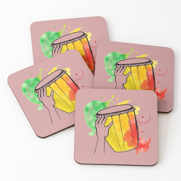 Item preview, Vibrant Drumbeat Watercolor Art designed and sold by DehatiCanvas.