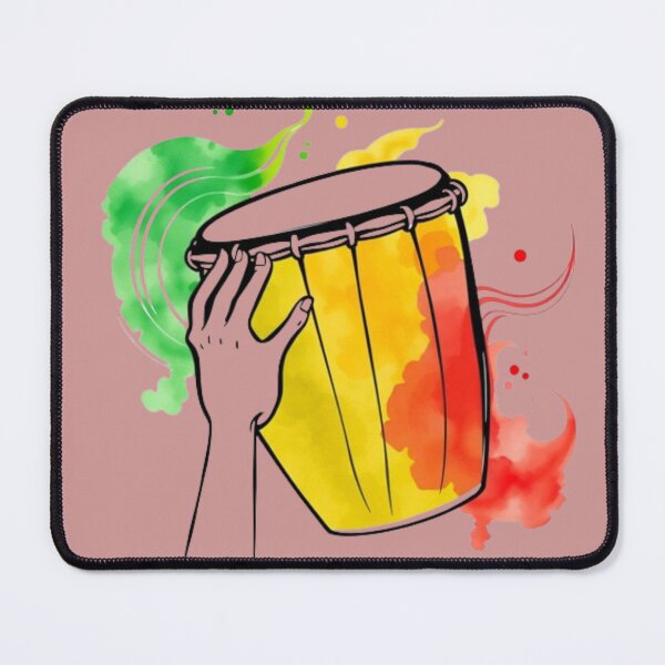 Item preview, Vibrant Drumbeat Watercolor Art designed and sold by DehatiCanvas.