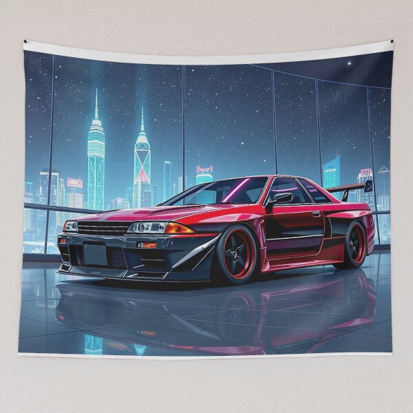Item preview, Tuned Nissan in the showroom with city in the background designed and sold by Salimgor Hangaround Music.