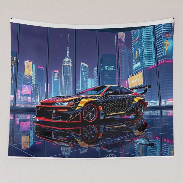 Item preview, Tuned Nissan in the showroom with city in the background designed and sold by Salimgor Hangaround Music.