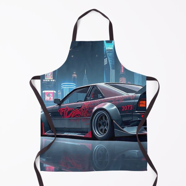 Item preview, Tuned Nissan in the showroom with city in the background, cyberpunk style designed and sold by Salimgor Hangaround Music.