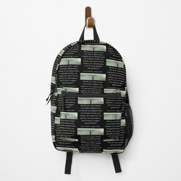 Item preview, Olaudah Equiano quote: After all, what makes any event important, unless by its observation we become better and wiser, and learn ‘to do justly, to love mercy, designed and sold by artbleed.