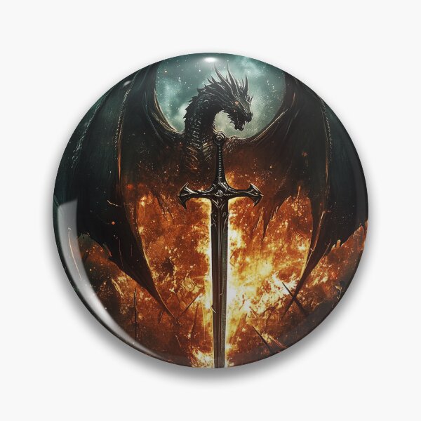 Item preview, Onyx Storm - Legendary Dragon and Flame Shield designed and sold by chi3-jp.