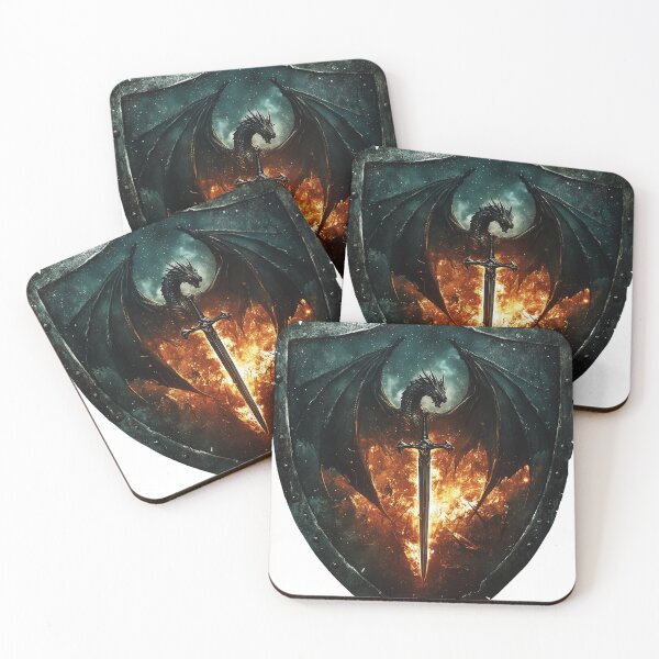 Item preview, Onyx Storm - Legendary Dragon and Flame Shield designed and sold by chi3-jp.