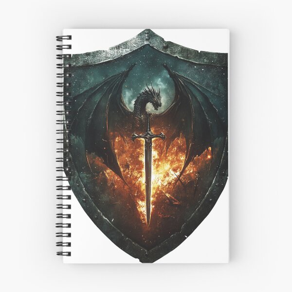 Item preview, Onyx Storm - Legendary Dragon and Flame Shield designed and sold by chi3-jp.