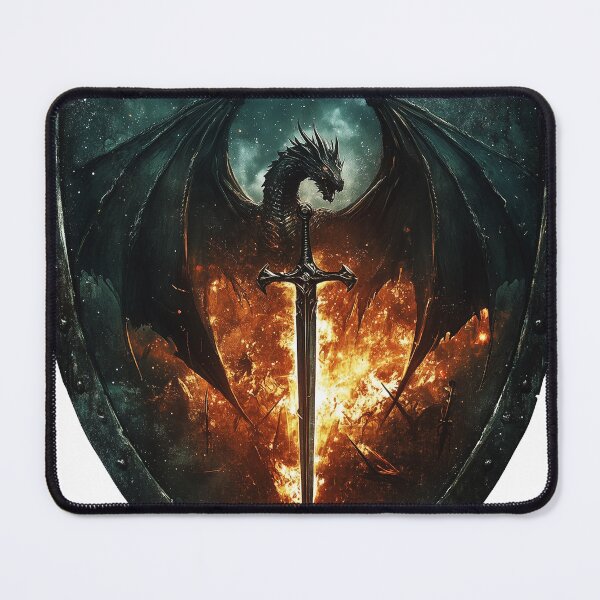 Item preview, Onyx Storm - Legendary Dragon and Flame Shield designed and sold by chi3-jp.