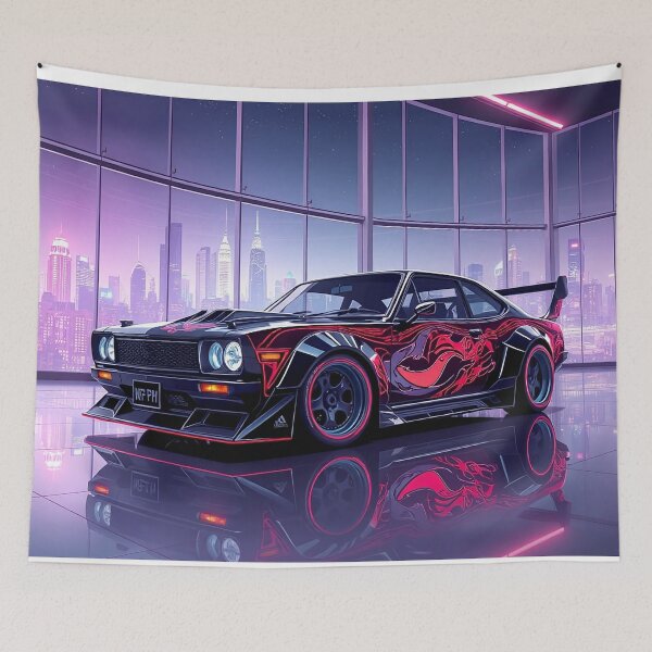 Item preview, Classic tuned Nissan in the showroom with city in the background designed and sold by Salimgor Hangaround Music.