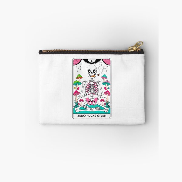 Item preview, Zero fucks given, skeleton, mushrooms, funnyfits70, Humor, Funny, retro, vintage, funny quotes, animal humor, designed and sold by FunnyFits70.