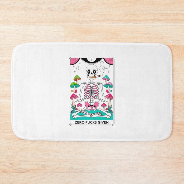 Item preview, Zero fucks given, skeleton, mushrooms, funnyfits70, Humor, Funny, retro, vintage, funny quotes, animal humor, designed and sold by FunnyFits70.