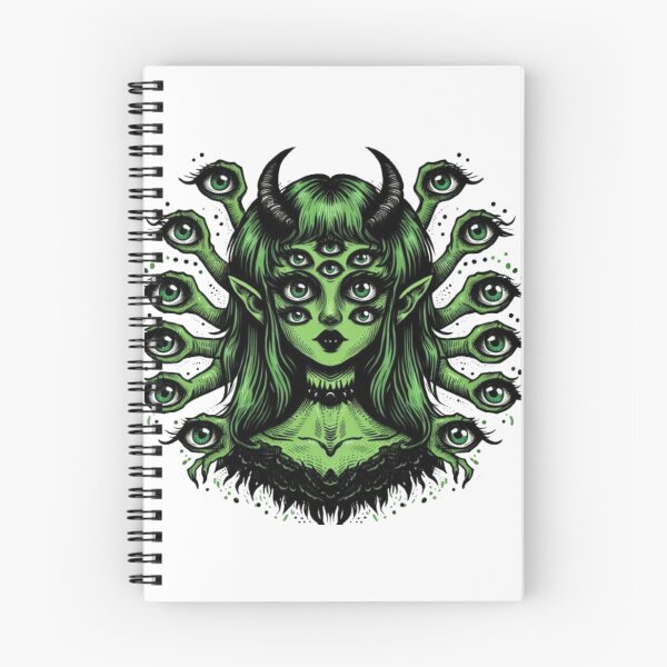 Item preview, multieyes green gothic demon girl designed and sold by SublimeFairy.