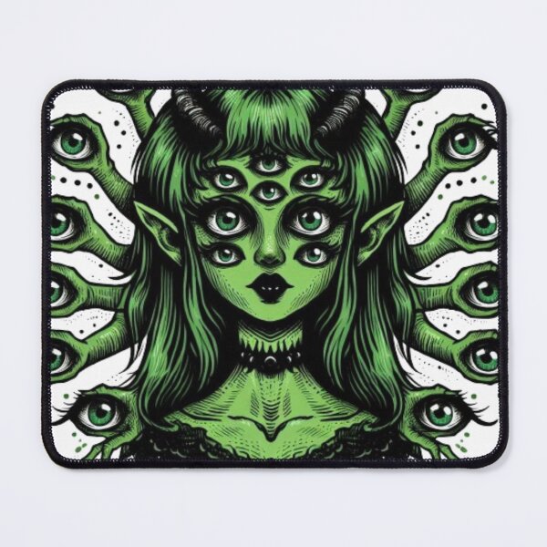 Item preview, multieyes green gothic demon girl designed and sold by SublimeFairy.