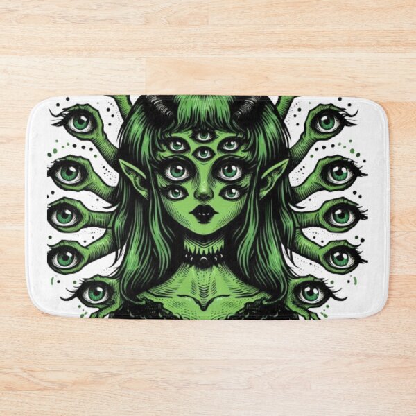 Item preview, multieyes green gothic demon girl designed and sold by SublimeFairy.