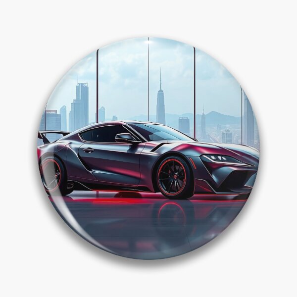 Item preview, Modern tuned Toyota Supra in the showroom with city silhouette designed and sold by Salimgor Hangaround Music.