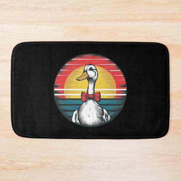 Item preview, Vintage Duck Illustration with Red Bow Tie and Sunset Background designed and sold by love3617.
