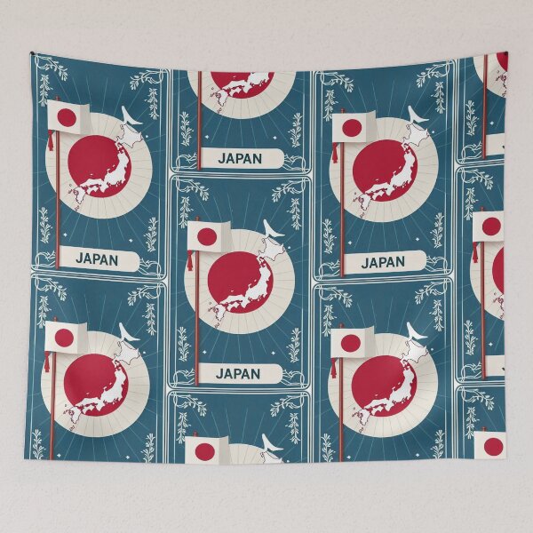 Item preview, Japan Flag Map designed and sold by erkinmaddison.