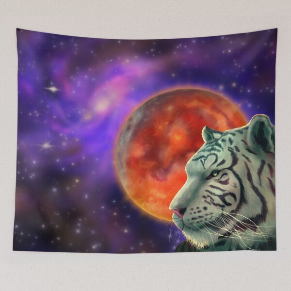 Item preview, Tiger on a moonlit night designed and sold by Gohan25.